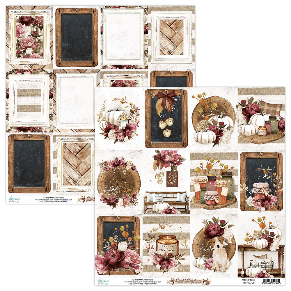 Mintay Fall Festive 12x12 Inch Scrapbooking Paper Set (MT-FAL-07) Mintay Fall Festive 12x12 Inch Scrapbooking Paper Set (MT-FAL-07)