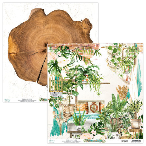 Mintay Urban Jungle 12x12 Inch Scrapbooking Paper Set (MT-URB-07)