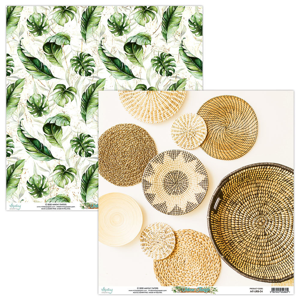 Mintay Urban Jungle 12x12 Inch Scrapbooking Paper Set (MT-URB-07)