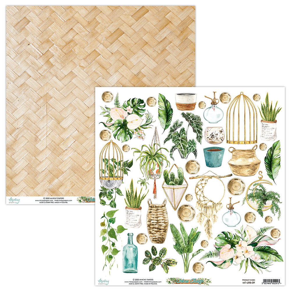 Mintay Urban Jungle 12x12 Inch Scrapbooking Paper Set (MT-URB-07)