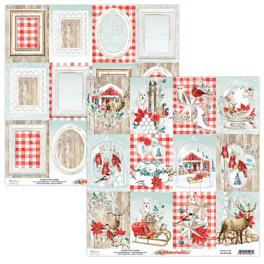 Mintay Winterland 12x12 Inch Scrapbooking Paper Set (MT-WTL-07)