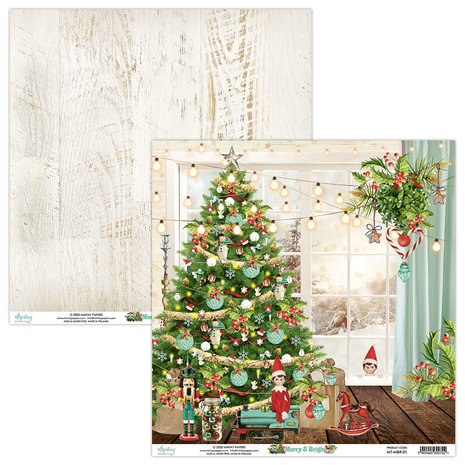 Mintay Merry & Bright 12x12 Inch Scrapbooking Paper Set (MT-MBR-07) Mintay Merry & Bright 12x12 Inch Scrapbooking Paper Set (MT-MBR-07)