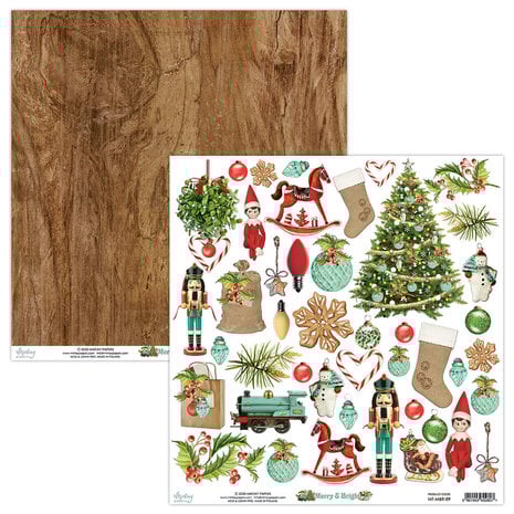 Mintay Merry & Bright 12x12 Inch Scrapbooking Paper Set (MT-MBR-07) Mintay Merry & Bright 12x12 Inch Scrapbooking Paper Set (MT-MBR-07)