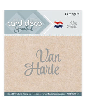 Card Deco Snijmal Van Harte (CDECD0043) Card Deco Snijmal Van Harte (CDECD0043)