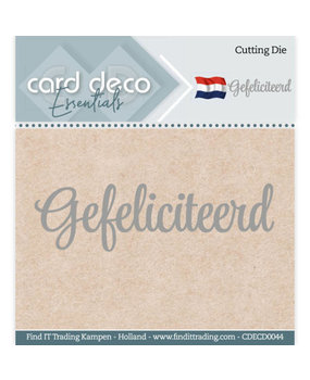Card Deco Snijmal Gefeliciteerd (CDECD0044) Card Deco Snijmal Gefeliciteerd (CDECD0044)