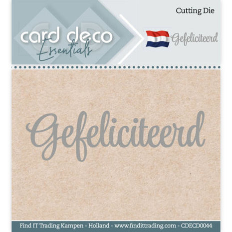Card Deco Snijmal Gefeliciteerd (CDECD0044) Card Deco Snijmal Gefeliciteerd (CDECD0044)