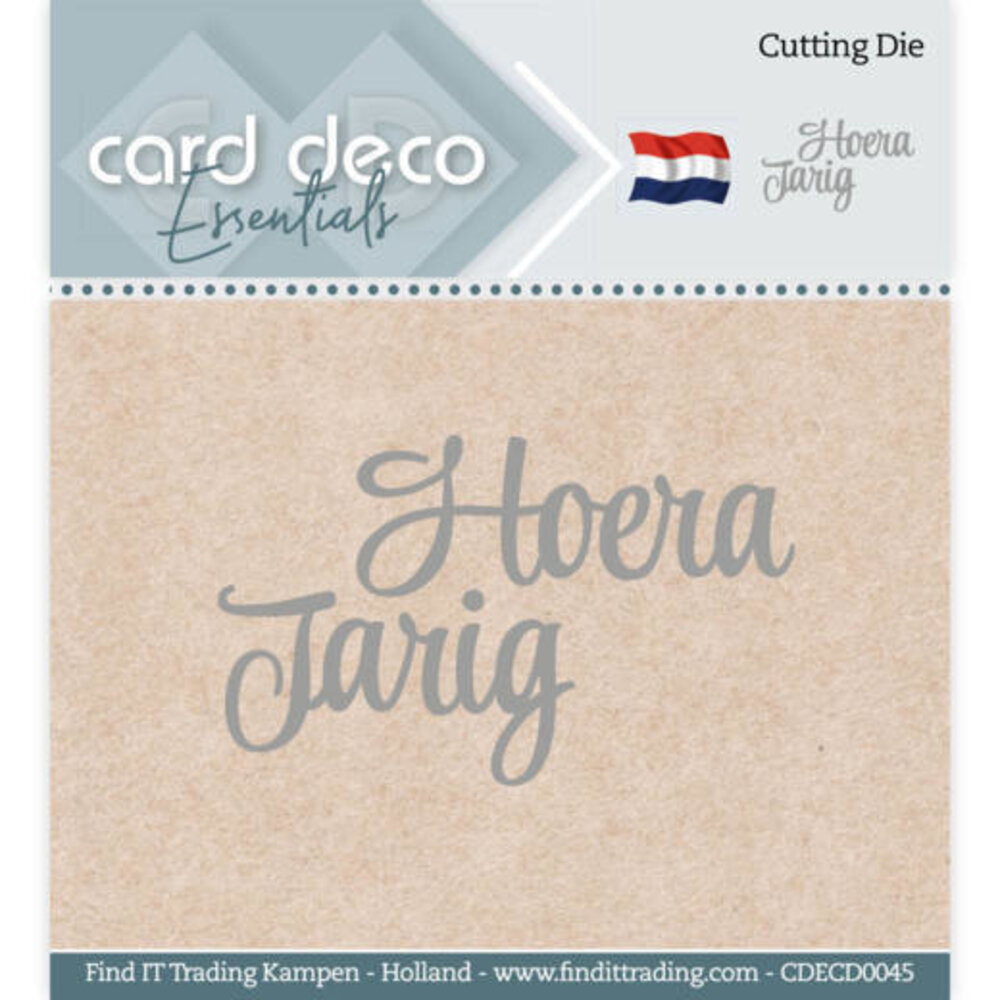 Card Deco Snijmal Hoera Jarig (CDECD0045) Card Deco Snijmal Hoera Jarig (CDECD0045)