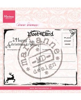 Marianne Design Christmas Postcard Clear Stamp (CS0936) Marianne Design Christmas Postcard Clear Stamp (CS0936)