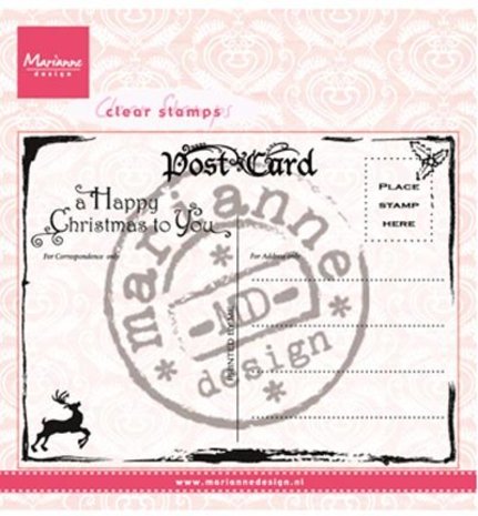 Marianne Design Christmas Postcard Clear Stamp (CS0936) Marianne Design Christmas Postcard Clear Stamp (CS0936)