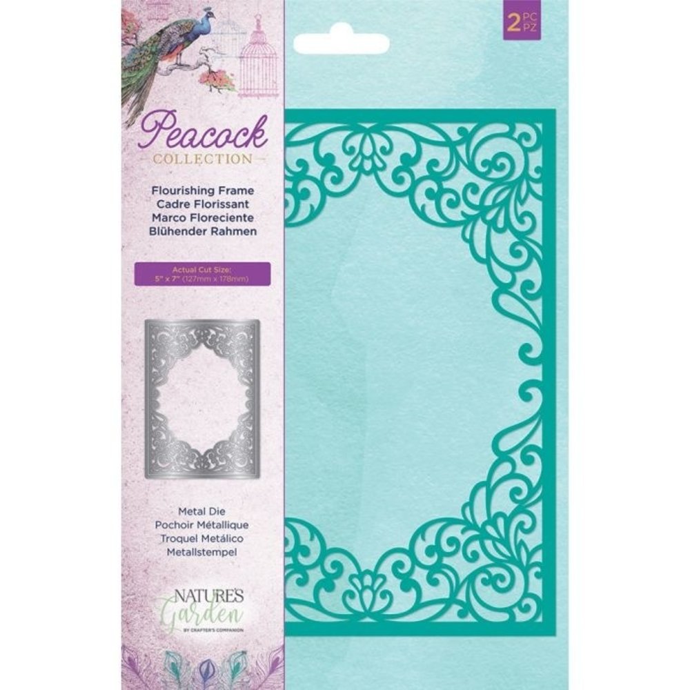 Crafter's Companion Peacock Flourishing Frame Die (NG-PEA-MD-FFR)