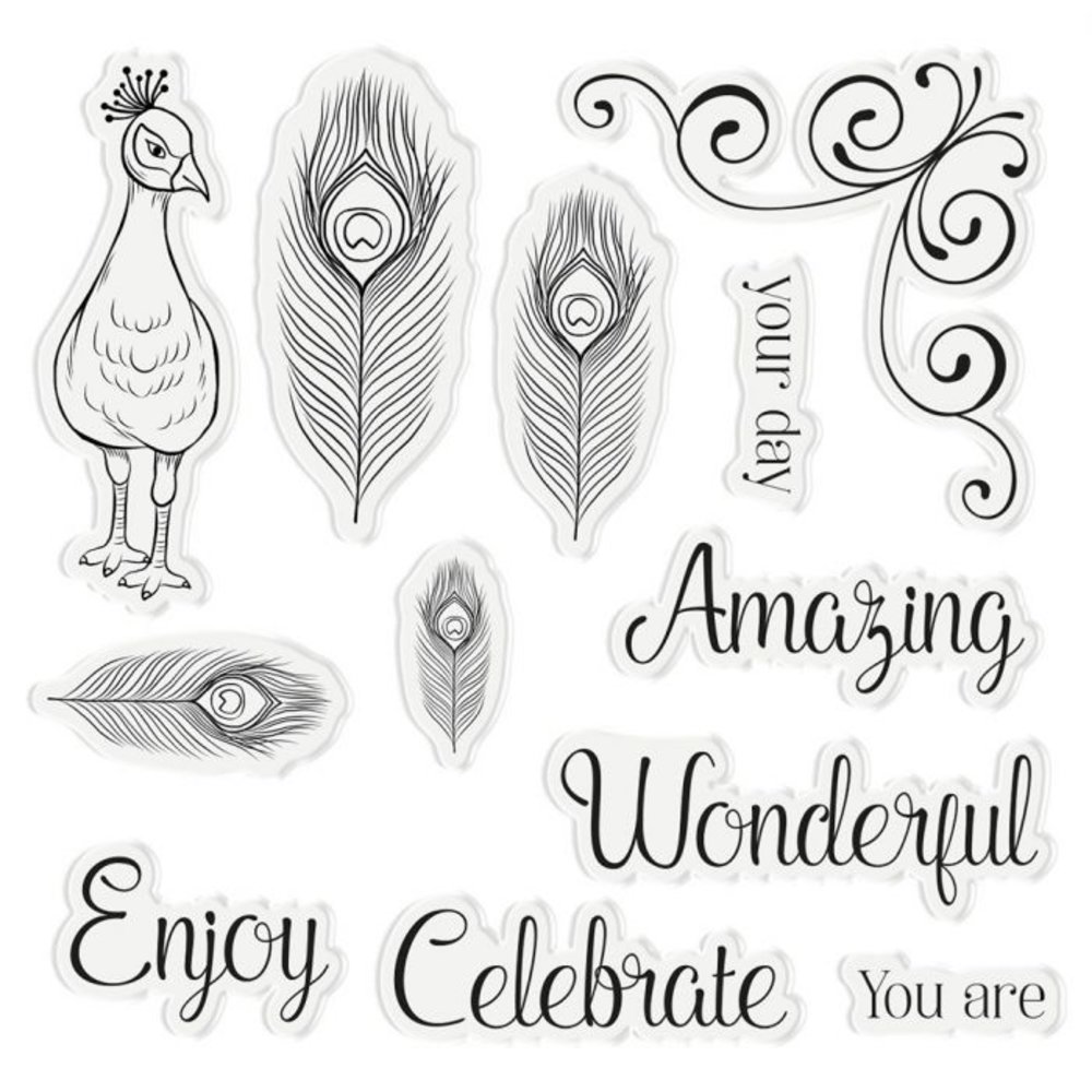 Crafter's Companion Peacock Proud as a Peacock Stamp & Dies (NG-PEA-STD-PAP)