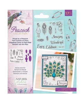 Crafter's Companion Peacock Proud as a Peacock Stamp & Dies (NG-PEA-STD-PAP) Crafter's Companion Peacock Proud as a Peacock Stamp & Dies (NG-PEA-STD-PAP)