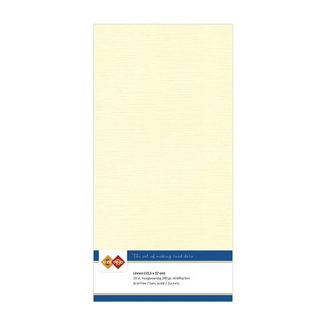 Card Deco Linen Cardstock Cream 10 Vel Vierkant (LKK-4K02) Card Deco Linen Cardstock Cream 10 Vel Vierkant (LKK-4K02)