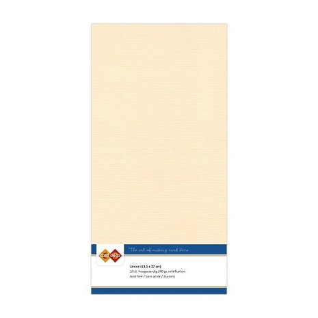 Card Deco Linen Cardstock Chamois 10 Vel Vierkant (LKK-4K07) Card Deco Linen Cardstock Chamois 10 Vel Vierkant (LKK-4K07)
