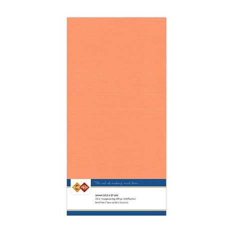 Card Deco Linen Cardstock Soft Orange 10 Vel Vierkant (LKK-4K10) Card Deco Linen Cardstock Soft Orange 10 Vel Vierkant (LKK-4K10)