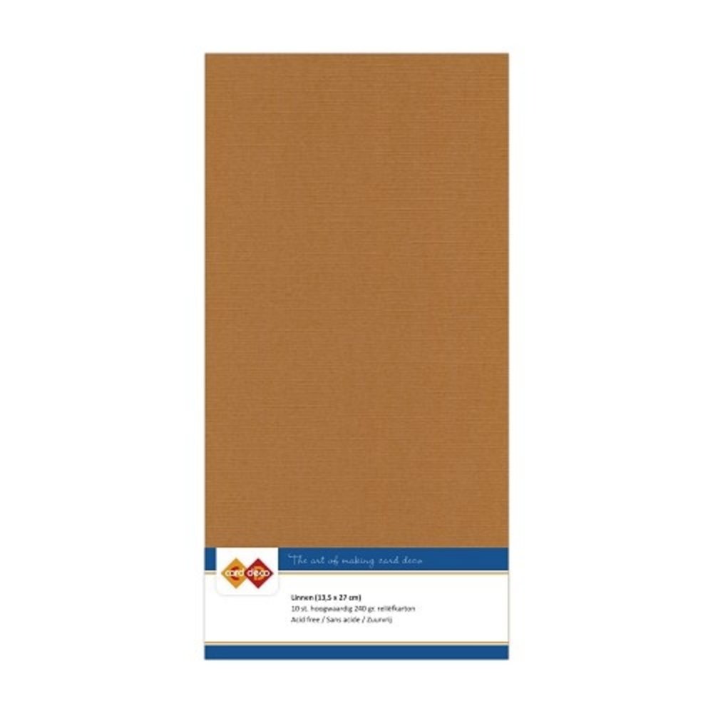 Card Deco Linen Cardstock Coffee Brown 10 Vel Vierkant (LKK-4K12) Card Deco Linen Cardstock Coffee Brown 10 Vel Vierkant (LKK-4K12)
