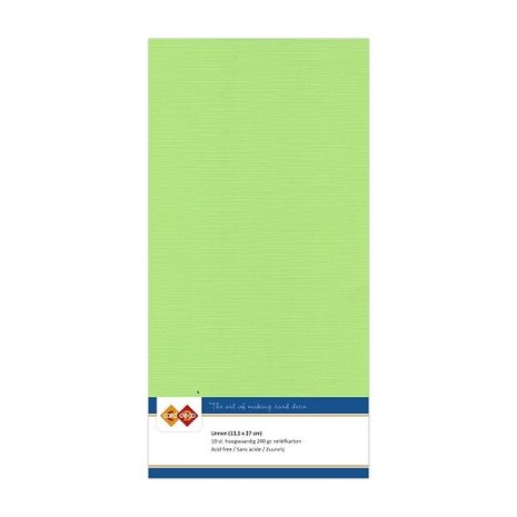 Card Deco Linen Cardstock May Green 10 Vel Vierkant (LKK-4K21)
