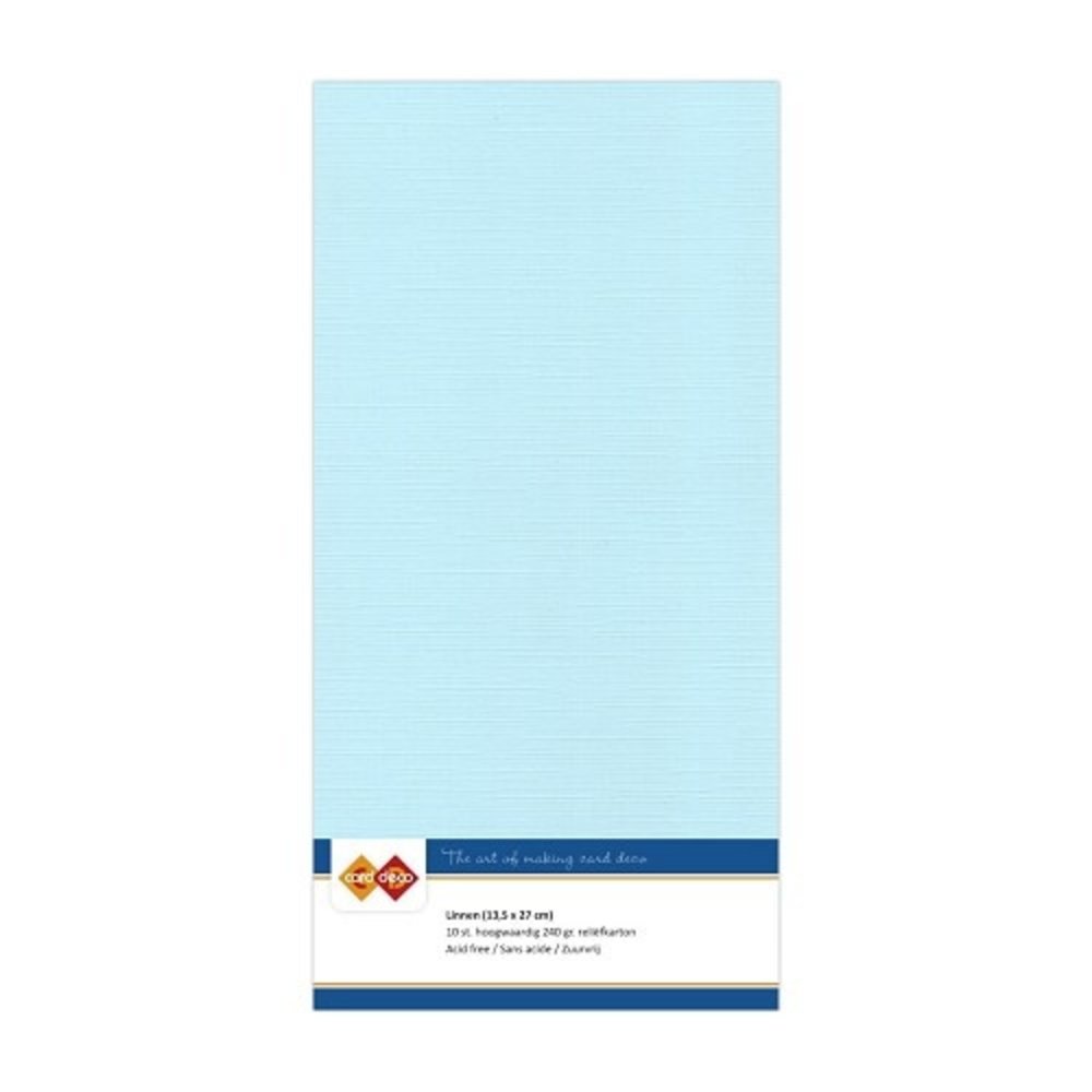 Card Deco Linen Cardstock Baby Blue 10 Vel Vierkant (LKK-4K27) Card Deco Linen Cardstock Baby Blue 10 Vel Vierkant (LKK-4K27)
