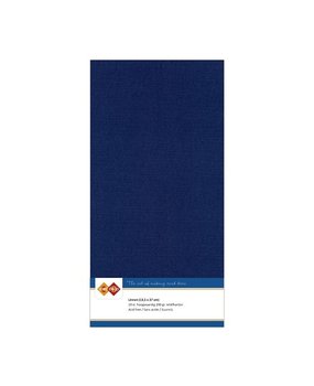 Card Deco Linen Cardstock Dark Blue 10 Vel Vierkant (LKK-4K30)