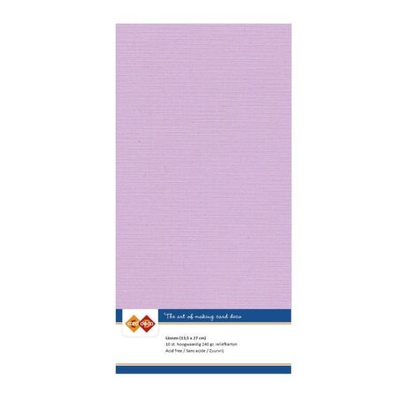 Card Deco Linen Cardstock Amethyst 10 Vel Vierkant (LKK-4K57)