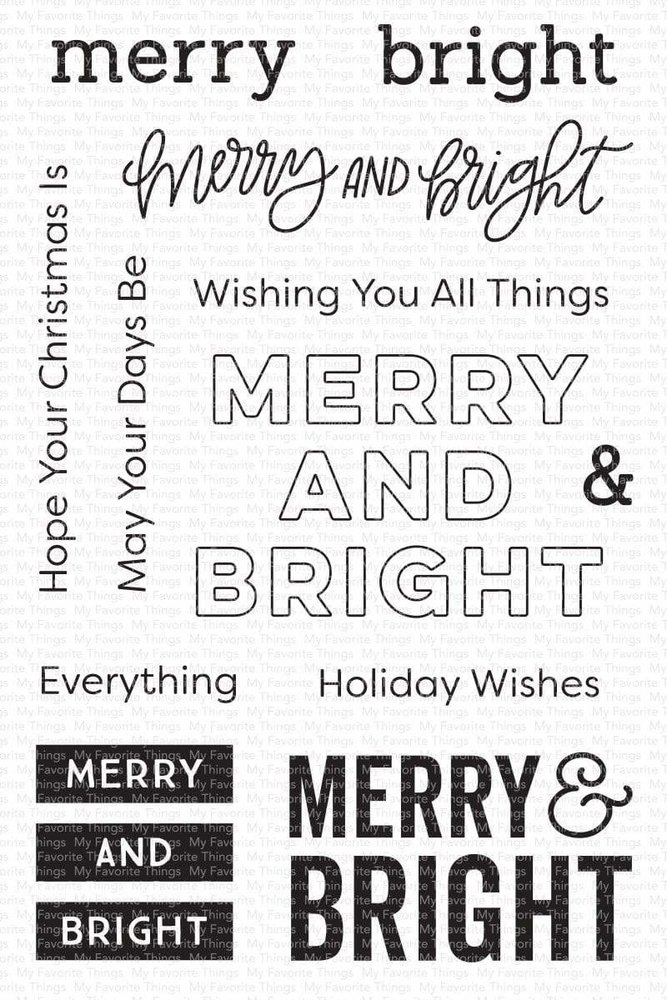 My Favorite Things Merry & Bright Clear Stamps (CS-506)