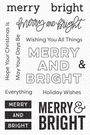 My Favorite Things Merry & Bright Clear Stamps (CS-506)