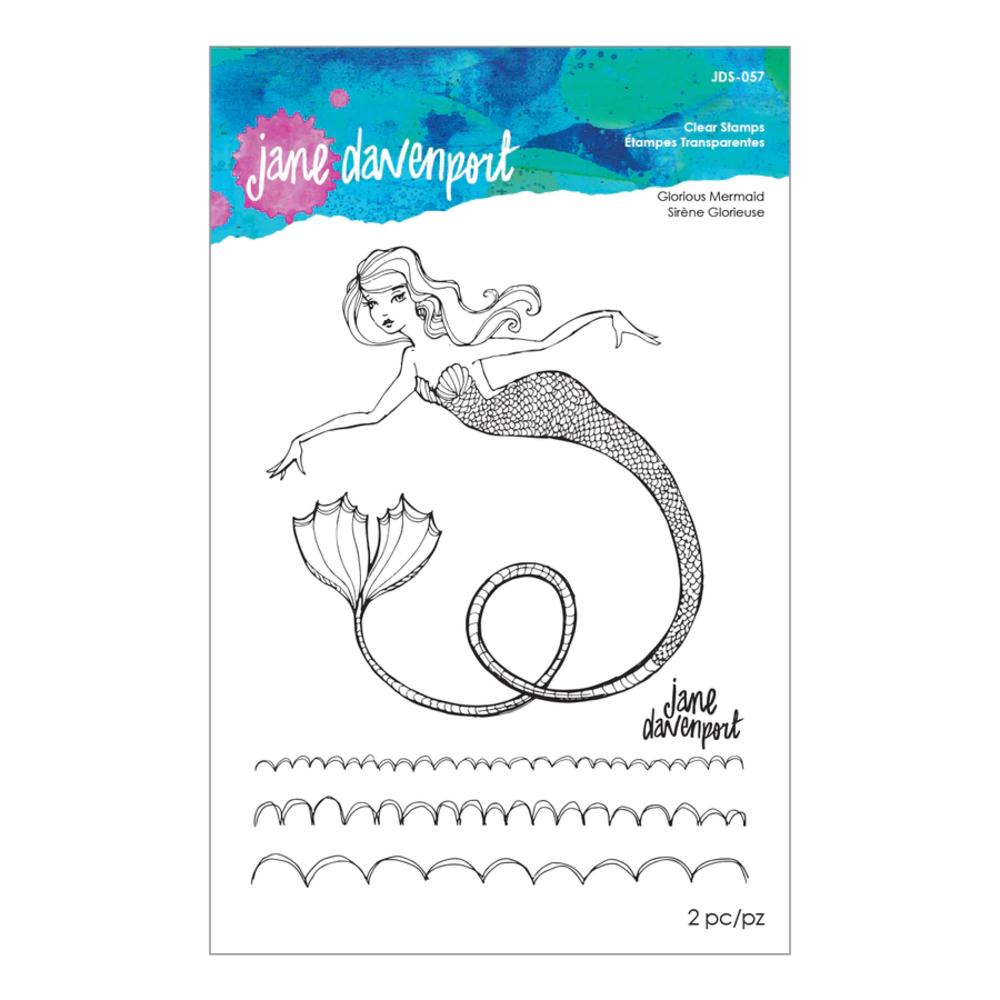 Jane Davenport Glorious Mermaid Clear Stamps (JDS-057)