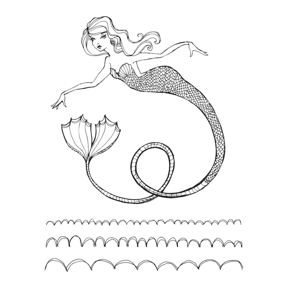 Jane Davenport Glorious Mermaid Clear Stamps (JDS-057)