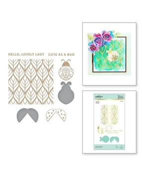 Spellbinders Snijmal Die-Lites Lovely Ladybug Glimmer Hot Foil Plate & Die Set (GLP-235)