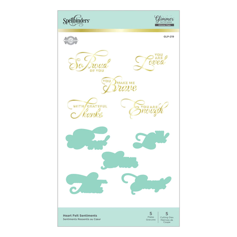 Spellbinders Snijmal Die-Lites Heart Felt Sentiments Glimmer Hot Foil Plate & Die Set (GLP-219) Spellbinders Snijmal Die-Lites Heart Felt Sentiments Glimmer Hot Foil Plate & Die Set (GLP-219)