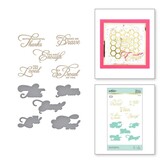 Spellbinders Snijmal Die-Lites Heart Felt Sentiments Glimmer Hot Foil Plate & Die Set (GLP-219)