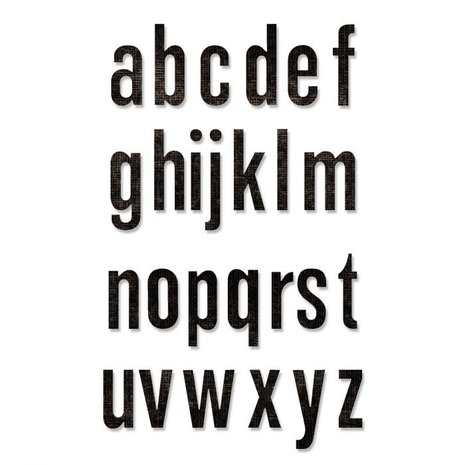 Sizzix Thinlits Alterations Die Set 26pk Alphanumeric Shadow Lower (664728)