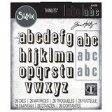 Sizzix Thinlits Alterations Die Set 26pk Alphanumeric Shadow Lower (664728)