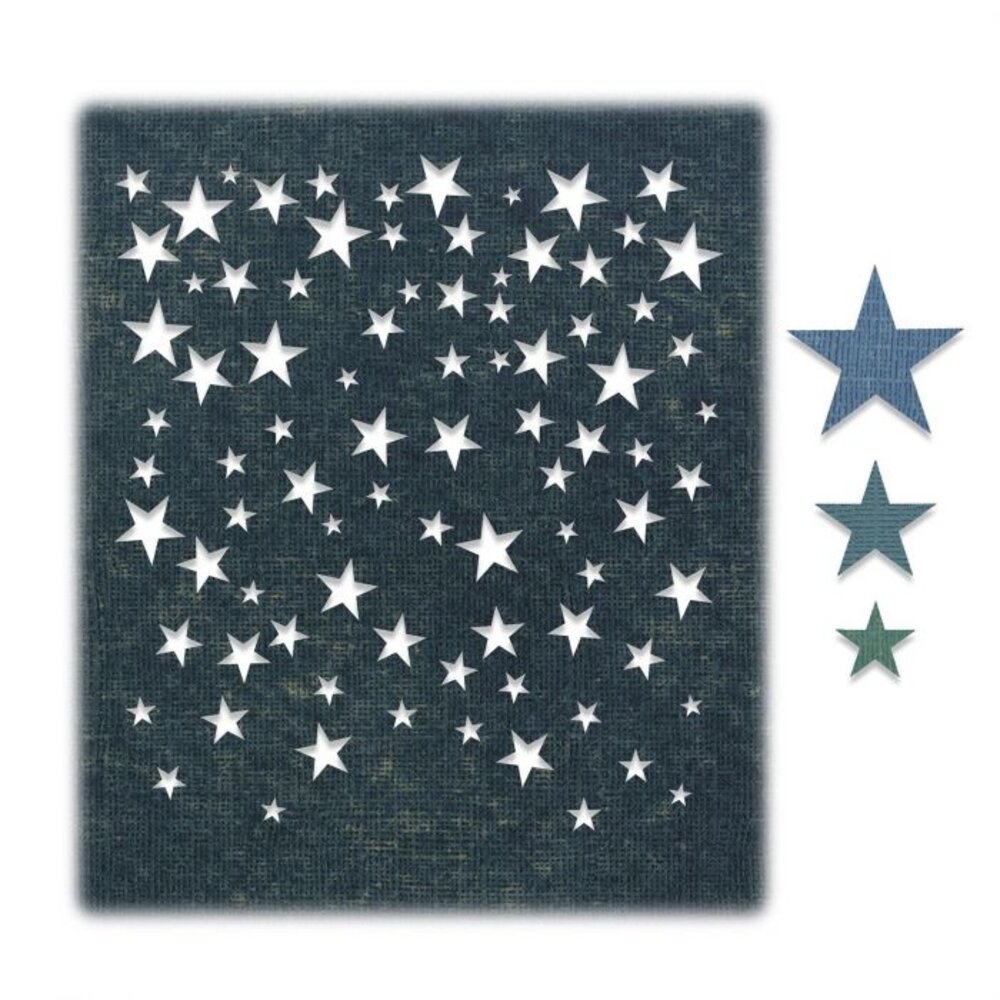Sizzix Thinlits Alterations Die Set 4PK Falling Stars (664732)