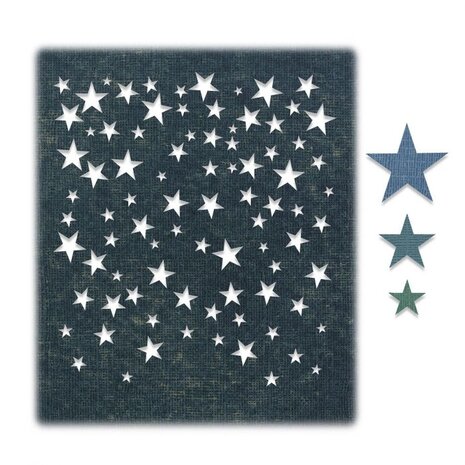 Sizzix Thinlits Alterations Die Set 4PK Falling Stars (664732)