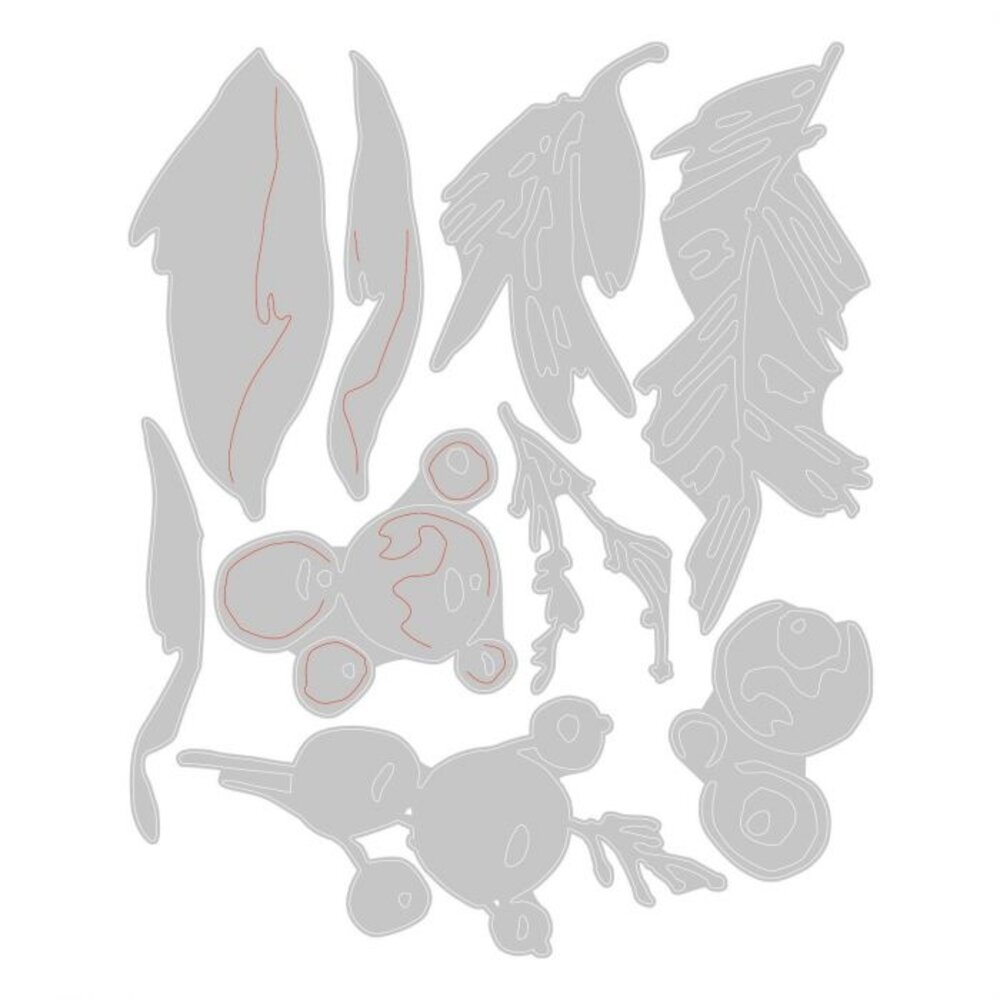 Sizzix Thinlits Alterations Die Set 9PK Holiday Brushstroke (664736) Sizzix Thinlits Alterations Die Set 9PK Holiday Brushstroke (664736)