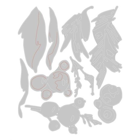 Sizzix Thinlits Alterations Die Set 9PK Holiday Brushstroke (664736) Sizzix Thinlits Alterations Die Set 9PK Holiday Brushstroke (664736)