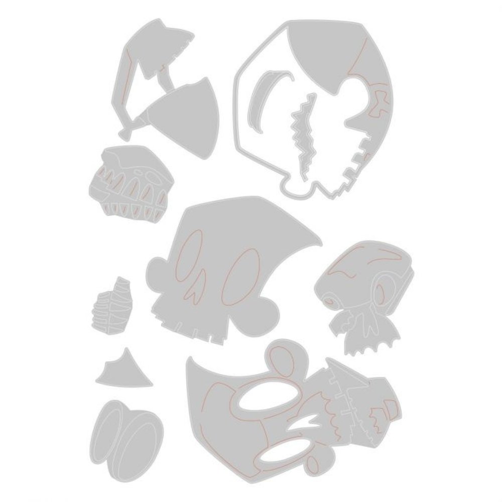 Sizzix Thinlits Alterations Die Set 11PK Skelly Colorize (664746)