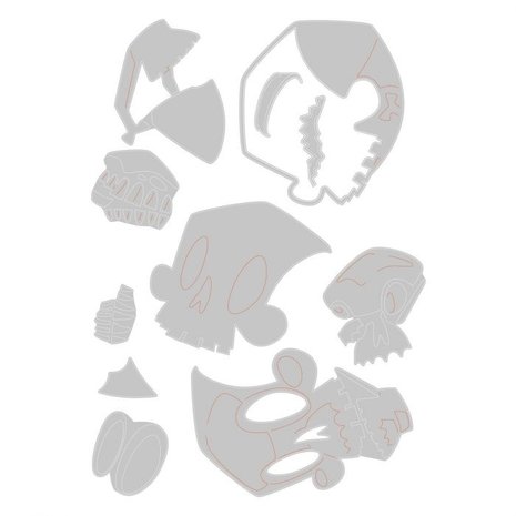 Sizzix Thinlits Alterations Die Set 11PK Skelly Colorize (664746)