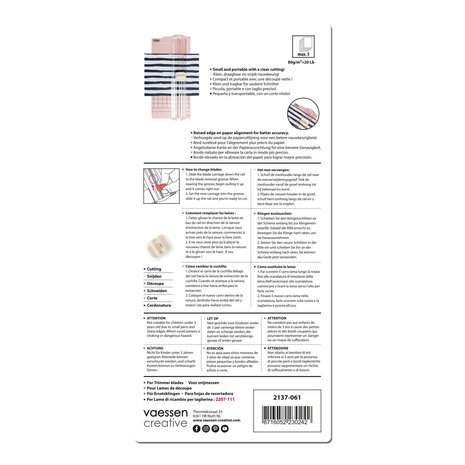 Vaessen Creative Mini Papiersnijder Roze (2137-061)