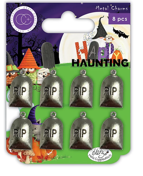 Craft Consortium Happy Haunting Graves Metal Charms (CCMCHRM016)* Craft Consortium Happy Haunting Graves Metal Charms (CCMCHRM016)*