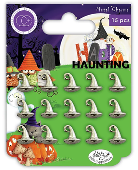 Craft Consortium Happy Haunting Witches Hat Metal Charms (CCMCHRM017) Craft Consortium Happy Haunting Witches Hat Metal Charms (CCMCHRM017)