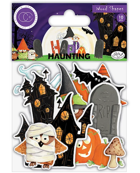 Craft Consortium Happy Haunting Wooden Shapes (CCWDNS011) Craft Consortium Happy Haunting Wooden Shapes (CCWDNS011)