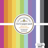 Doodlebug Design Inc. Ghost Town 12x12 Inch Textured Cardstock Assortment Pack (7043)