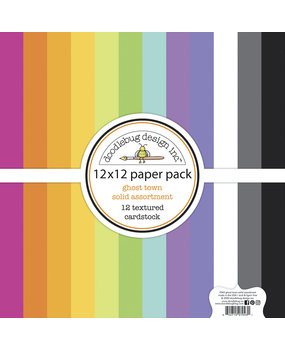 Doodlebug Design Inc. Ghost Town 12x12 Inch Textured Cardstock Assortment Pack (7043)