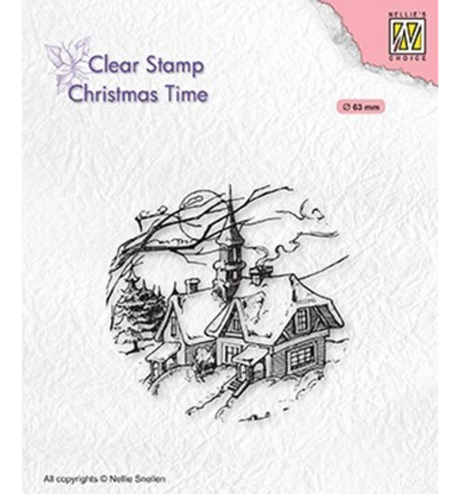 Nellie Snellen Clear Stamp Christmas Time Snowy Christmas Scene (CT038)
