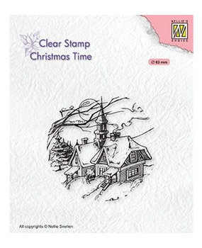 Nellie Snellen Clear Stamp Christmas Time Snowy Christmas Scene (CT038)