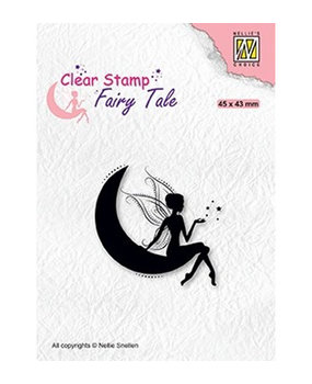 Nellie Snellen Clear Stamp Fairy Tale Nr. 17 Elf On Moon (FTCS019)
