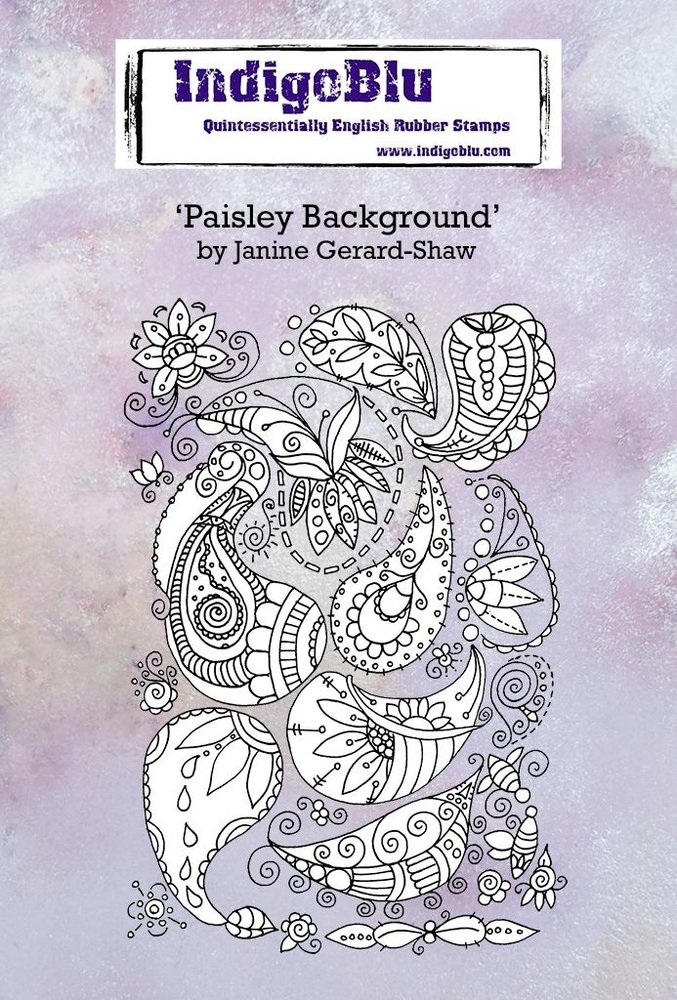 IndigoBlu Paisley Background A6 Rubber Stamps (IND0707)