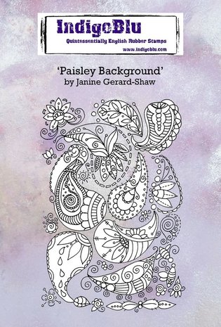 IndigoBlu Paisley Background A6 Rubber Stamps (IND0707)